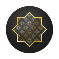 Golden Star Ramadan Kareem Decoration vector