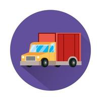 truck delivery service isolated icon vector