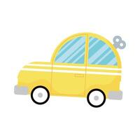 coche juguete infantil icono de estilo aislado vector