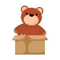 charity donation box with bear teddy