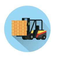 forklift cart delivery service icon vector