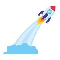 rocket child toy isolated icon vector