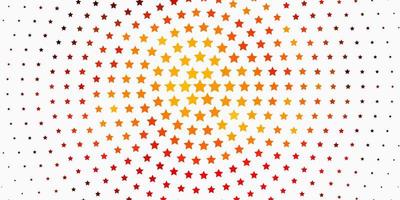 Light Orange vector template with neon stars.