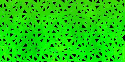 Dark green vector abstract triangle pattern.