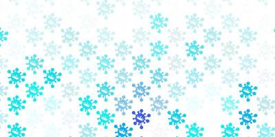 Light blue vector backdrop with virus symbols.