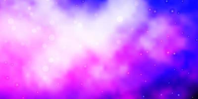 Light Purple vector background with colorful stars.