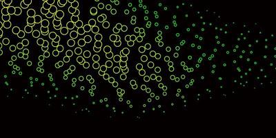 Dark Green, Yellow vector layout with circles.