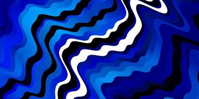 Dark BLUE vector pattern with wry lines