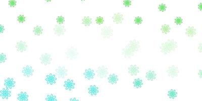 Light Green vector natural layout with flowers.