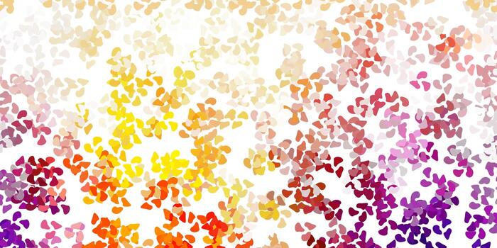 Light pink, yellow vector background with random forms.