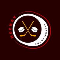 logotipo del deporte de hockey vector