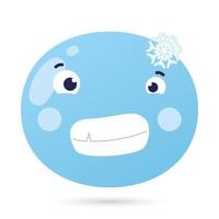 emoji face frozen funny character vector