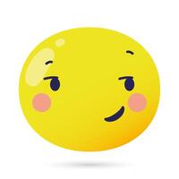 emoji face thoughtful funny character vector