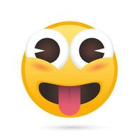 emoji face crazy funny character vector