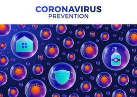 Banner or pattern with corona viruses vector