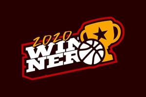 campeón de baloncesto vector logo