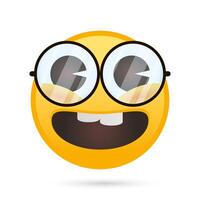 emoji face nerd funny character vector