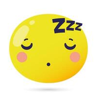 emoji face asleep funny character vector