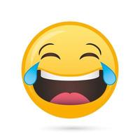 happy emoji face funny character vector