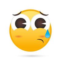 emoji face crying funny character vector