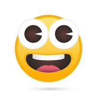 happy emoji face funny character vector