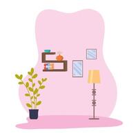 house place scene isolated icon vector