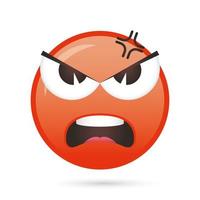 emoji face angry funny character vector