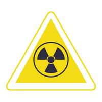 nuclear triangle signal caution icon vector