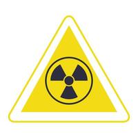 icono de precaución de señal de triángulo nuclear vector