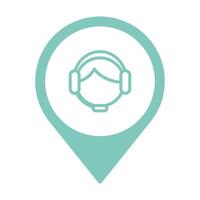 support service agent in pin location vector