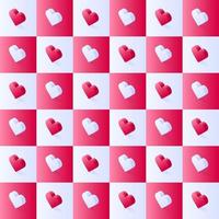 Seamless isometric stock heart pattern vector