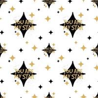 You are my star seamless pattern vector