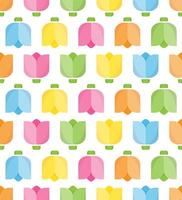 Colorful tulip seamless pattern for background vector