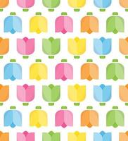 Colorful tulip seamless pattern for background vector