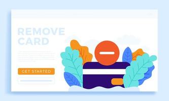 Remove Credit Card Vector stock illustration