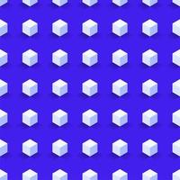 Hexagon seamless abstract cube vector pattern