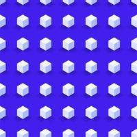 Hexagon seamless abstract cube vector pattern