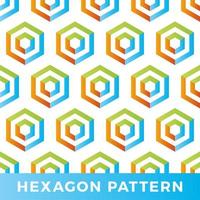 Vector hexagon arrow seamless geometric pattern