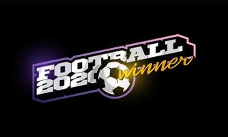 ganador 2020 fútbol vector logo
