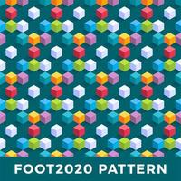 Cube isometric seamless pattern design vector