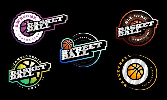 baloncesto vector logo set