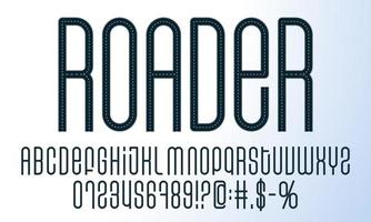 Road alphabet set vector