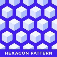 patrón de vector de cubo abstracto inconsútil hexagonal