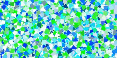 Light blue vector template with crystals, triangles.