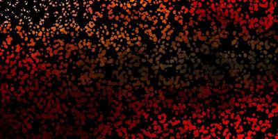 Dark green, red vector background with random forms.