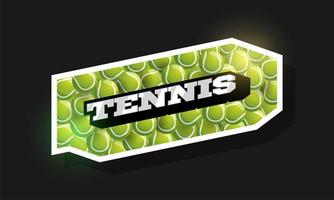 tipografía profesional moderna tenis deporte estilo retro logo vector
