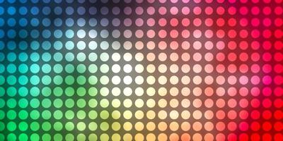 Light Green, Red vector background with circles.