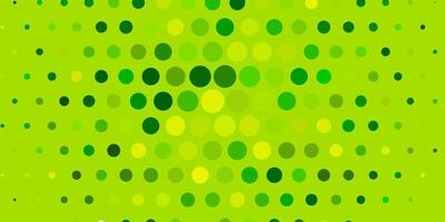 diseño de vector verde claro, amarillo con formas circulares.