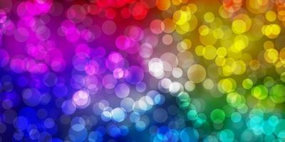 Light Multicolor vector background with circles.