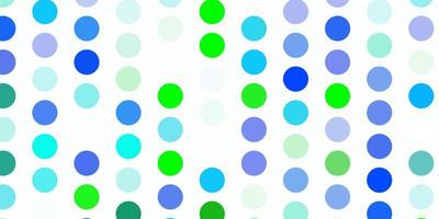 Light blue, green vector background with spots.